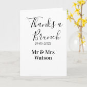 Dank je wel een brunch na de bruiloft naam datum e kaart (Gele Bloem)