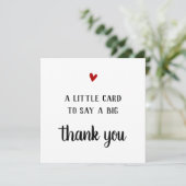 Dank je wel. Een kleine kaart om je te bedanken. (Staand voorkant)