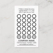 dank je wel een kleine punctiekaart klantenkaartje (Achterkant)