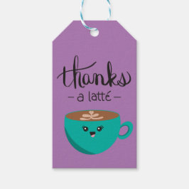 Dank je wel, een latte Gepersonaliseerd Cadeaulabel
