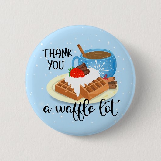 dank je wel een wafel lot leraar vrijwilliger cera ronde button 5,7 cm (Voorkant)