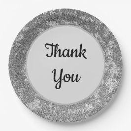 Dank je wel Elegant Grey White, gemarmerde waarder Papieren Bordje