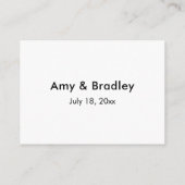 Dank je wel Elegant Typography Wedding Favor Informatiekaartje (Achterkant)