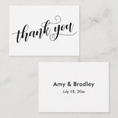 Dank je wel Elegant Typography Wedding Favor Informatiekaartje (Voorkant / Achterkant)
