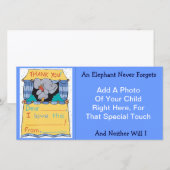 Dank je wel Elephant Bedankkaart (Voorkant / Achterkant)