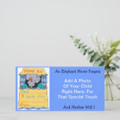 Dank je wel Elephant Bedankkaart (Staand voorkant)