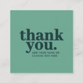 Dank je wel Enclosure Card | Modern Groene Retro Informatiekaartje (Voorkant)