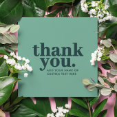 Dank je wel Enclosure Card | Modern Groene Retro Informatiekaartje