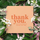 Dank je wel Enclosure Card | Retro Perzik Oranje Informatiekaartje