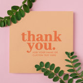 Dank je wel Enclosure Card | Retro Perzik Oranje Informatiekaartje