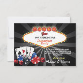 Dank je wel Engagement Wedding Las Vegas Casino Kaart (Voorkant)