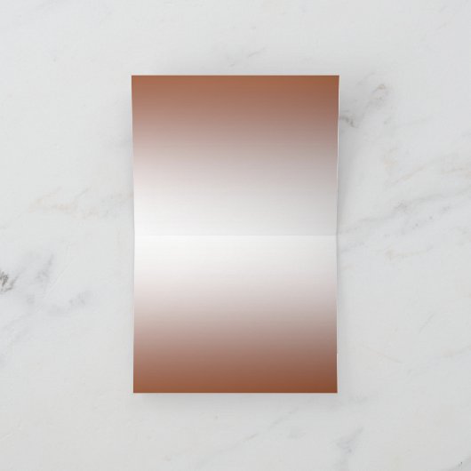 Dank je wel, Faded Coppertone Bedankkaart (Binnen)