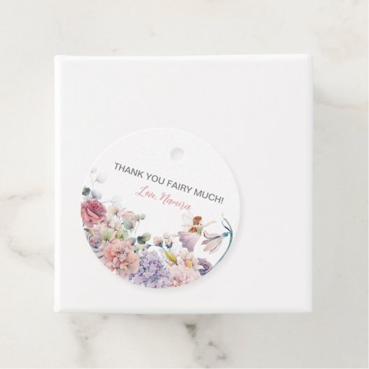 Dank je wel Fairy Much, betoverd verjaardagsfeestj Bedankjes Labels (In situ)