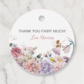 Dank je wel Fairy Much, betoverd verjaardagsfeestj Bedankjes Labels (Voorkant)