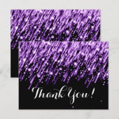Dank je wel, Falling Stars Paarse Briefkaart (Voorkant / Achterkant)