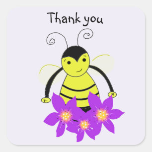 Dank je wel Fantasie Bij Vierkante Sticker