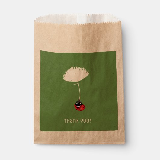 Dank je wel Favor Bag, Ladybug flightt Bedankzakje (Voorkant)