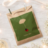 Dank je wel Favor Bag, Ladybug flightt Bedankzakje (Geknipt)