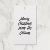 Dank je wel, Feather Flake Holiday Cadeaulabels (Achterkant)