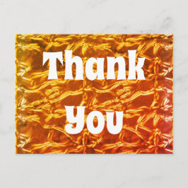 Dank Je Wel Fel Oranje Abstracte Waardering Briefkaart
