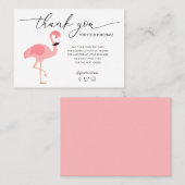 Dank je wel Flamingo visitekaartje (Voorkant / Achterkant)