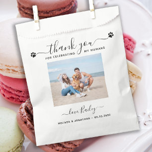 Dank je wel Foto Dog Treat Wedding Doggie Bedankzakje