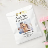 Dank je wel Foto Doggie Dog Treat Wedding Bedankzakje (Gezegeld)