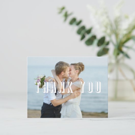 Dank je wel fotokaart briefkaart (Staand voorkant)