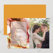DANK JE WEL |  FOTOLIJST Herfst Kleuren Abstract 2 Bedankkaart (Voorkant / Achterkant)
