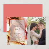 DANK JE WEL | FOTOLIJST Herfst Kleuren Abstract 3 Bedankkaart (Voorkant / Achterkant)