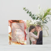 DANK JE WEL | FOTOLIJST Herfst Kleuren Abstract 3 Bedankkaart (Staand voorkant)