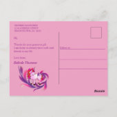 Dank je wel fotopostkaart voor babymeisje briefkaart (Achterkant)