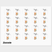 Dank je wel Fox Baby Shower Ronde Sticker (Vel)