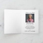 Dank je wel, Funeral Butterfly Flower Pink | Foto Bedankkaart (Binnen)