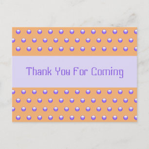 Dank Je Wel Gast Baby Shower Blauw Perzik Stippen Briefkaart