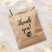 Dank je wel gebladerte aangepaste script Thanksgiv Bedankzakje (Geknipt)