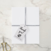 Dank je wel gebladerte aangepaste script Thanksgiv Cadeaulabel (Met Touw)