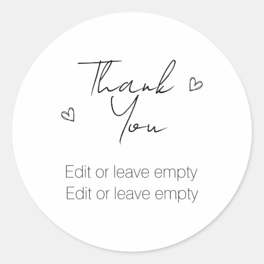 Dank je wel Gefeliciteerd Ronde Sticker (Voorkant)