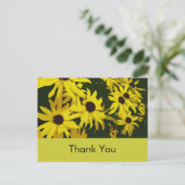 Dank je wel, gele melkbloemen. briefkaart (Staand voorkant)