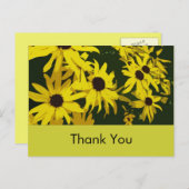 Dank je wel, gele melkbloemen. briefkaart (Voorkant / Achterkant)