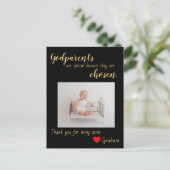 Dank je wel Godparent kaart (Staand voorkant)