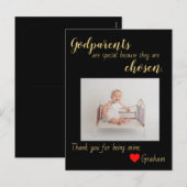 Dank je wel Godparent kaart (Voorkant / Achterkant)