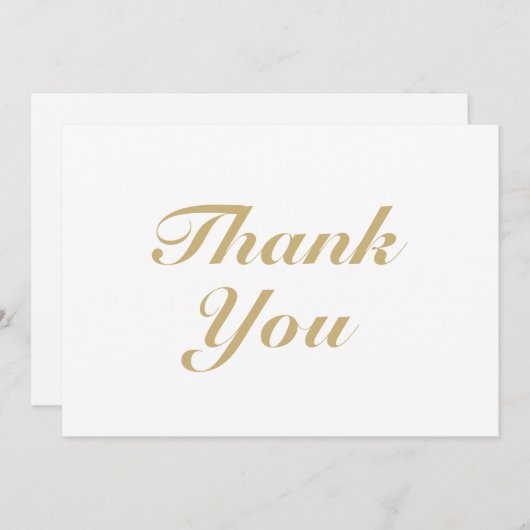Dank je wel, gouden witte elegante script notitiek (Voorkant / Achterkant)