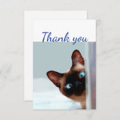 Dank je wel, grappig, kat Kitten Animal Bedankkaart (Voorkant / Achterkant)