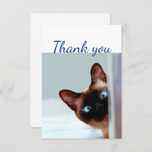 Dank je wel, grappig, kat Kitten Animal Bedankkaart (Voorkant / Achterkant)