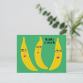 DANK JE WEL Grappige Bananen Bedankt Schat Briefkaart (Staand voorkant)