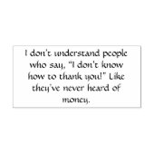 dank je wel grappige tekst rubberstempel (Afrduk)