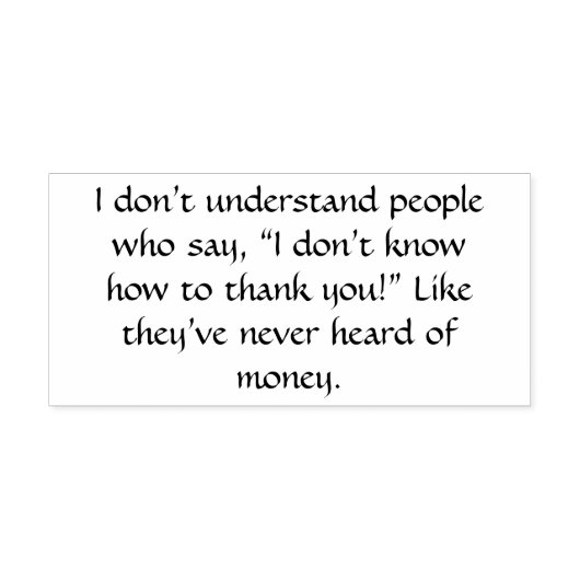 dank je wel grappige tekst rubberstempel (Afrduk)