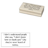 dank je wel grappige tekst rubberstempel (Gestempeld)