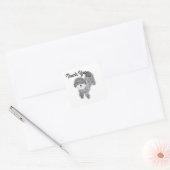 Dank je wel Gray Podle #1 Stickers (Envelop)
